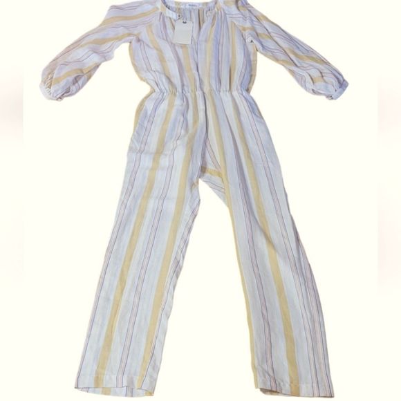 Lemlem Pants - Lemlem NWT Yellow White Stripe Jumpsuit